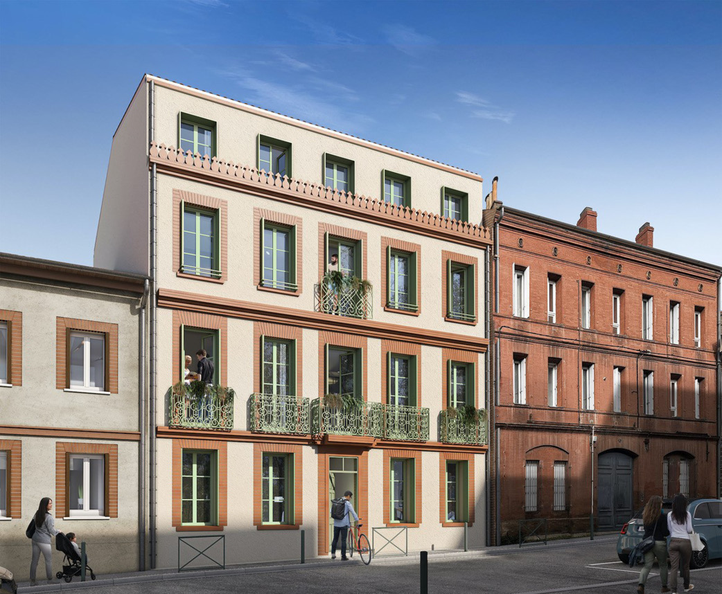 Carré Marengo – Façade réhabilitée, Toulouse